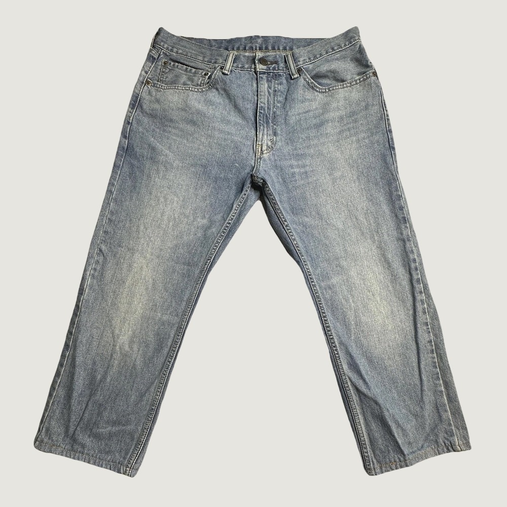 Levi's 505 Jeans Mens 34x29 (34x23) Medium Wash Blue Straight Leg Denim Workwear